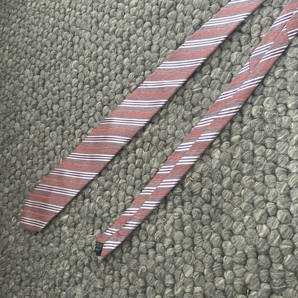 Tattersall London Pink Pinstriped Tie 100% Silk